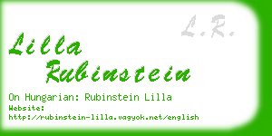 lilla rubinstein business card